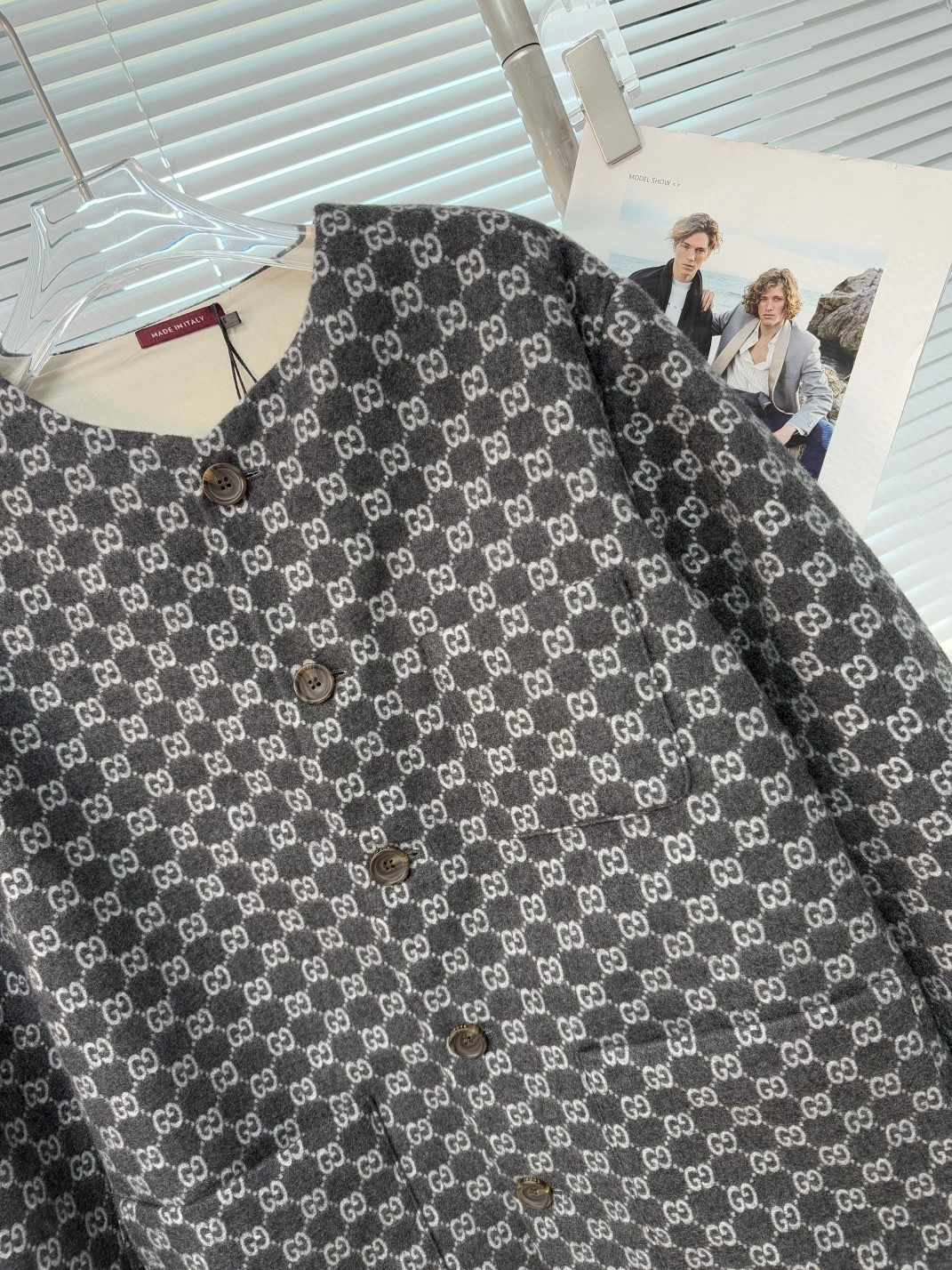 wg.luxury- 6u33i 100％ wool oversized item:D-F409L2313